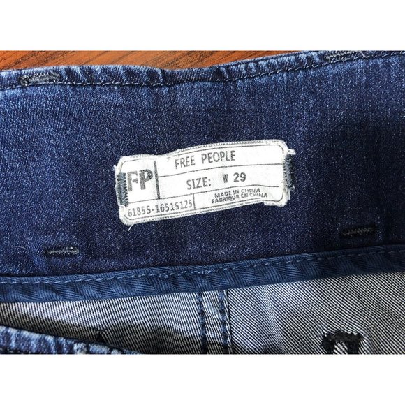 Free People Flare Jeans 61855-16515125 Dark Wash Bell Bottom - Picture 3 of 6